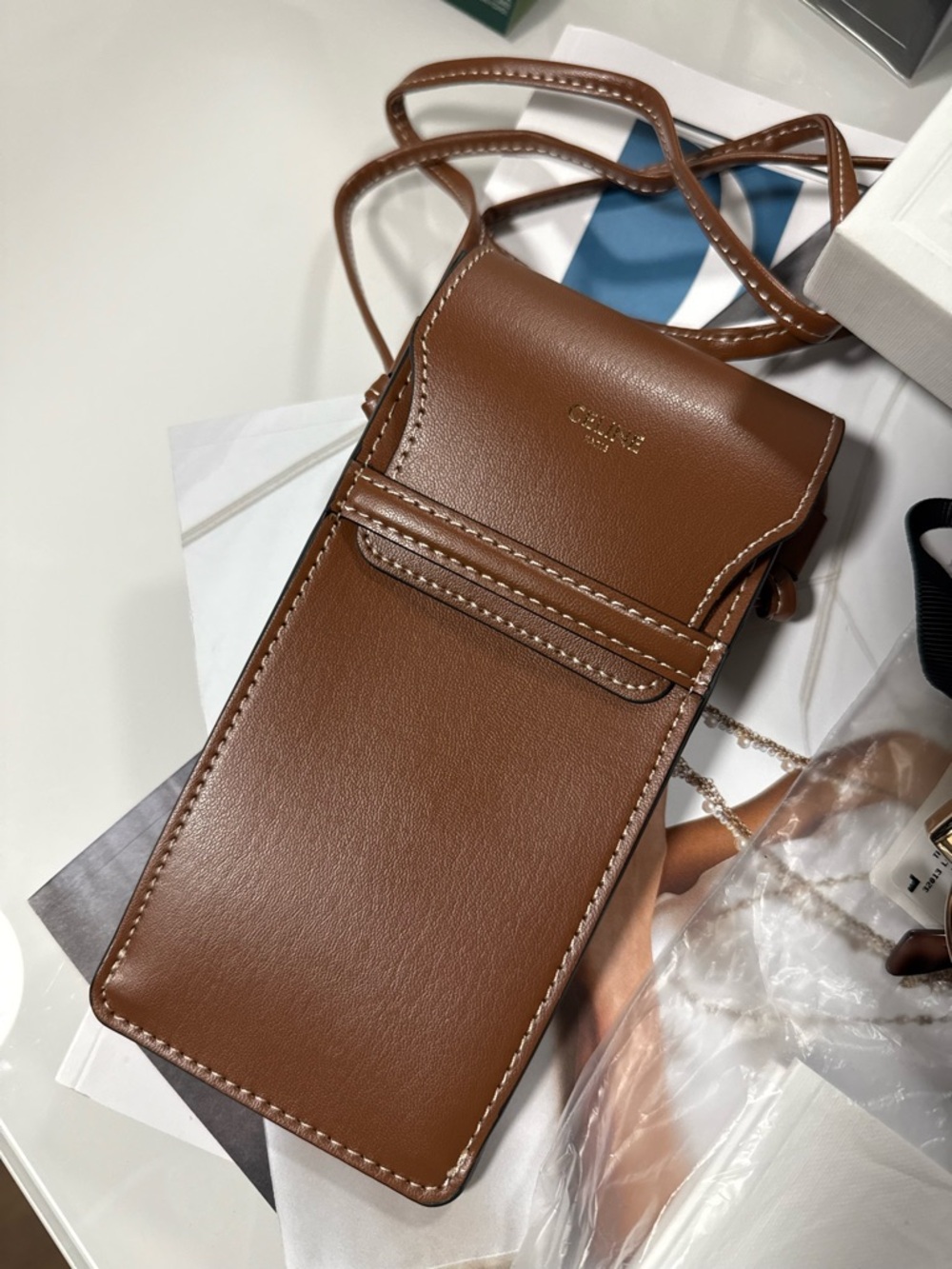 Celine Triomphe Sunglasses with Designer Crossbody Pouch - Picture 4 of 5